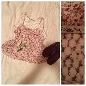 Floral Tank with Lace Detailing